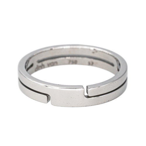 Bague 52 Dinh Van Seventies - Bague alliance PM en or blanc 18 carats 58 Facettes 4424864CN