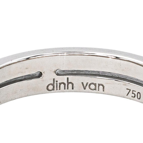 Bague 52 Dinh Van Seventies - Bague alliance PM en or blanc 18 carats 58 Facettes 4424864CN
