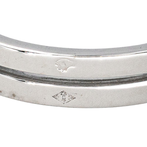 Bague 52 Dinh Van Seventies - Bague alliance PM en or blanc 18 carats 58 Facettes 4424864CN