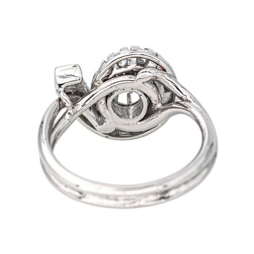 Bague 51 Bague tourbillon en or blanc 18 carats et diamants 58 Facettes 4425763CN