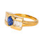 Bague 52 Bague en or jaune 18 carats au saphir et diamants 58 Facettes 4442221RV