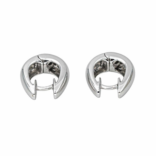 Boucles d'oreilles Créoles - Boucles d’oreilles en or blanc 18 carats 58 Facettes 4442381RV