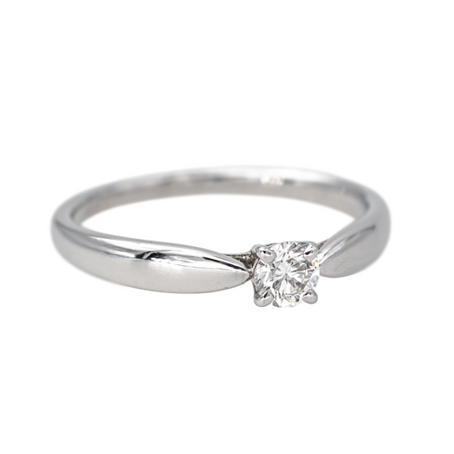 Bague 51 Tiffany & Co Harmony - Bague solitaire en platine et diamant 58 Facettes 4443916RV