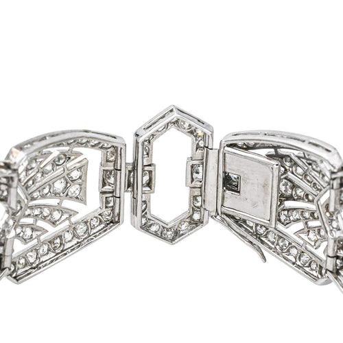 Bracelet Bracelet Manchette  Platine Diamant 58 Facettes 4445904CN