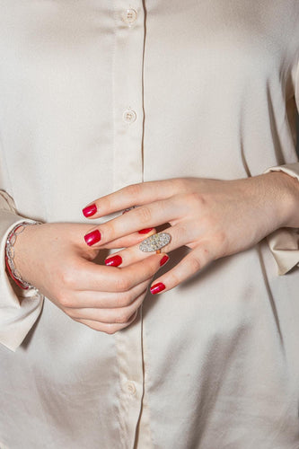 Bague 49 Bague marquise rétro en or rose 18 carats et diamants 58 Facettes 4445908CN