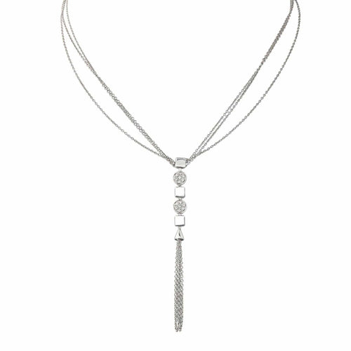 Collier Collier en or blanc 18 carats serti de diamants 58 Facettes 4450383CN