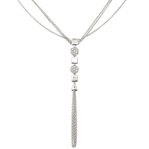 Collier Collier en or blanc 18 carats serti de diamants 58 Facettes 4450383CN