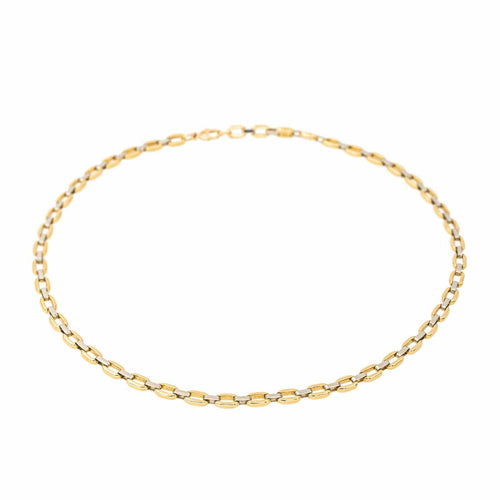 Collier Collier chaîne en or jaune et or blanc 18 carats 58 Facettes 4455432CN
