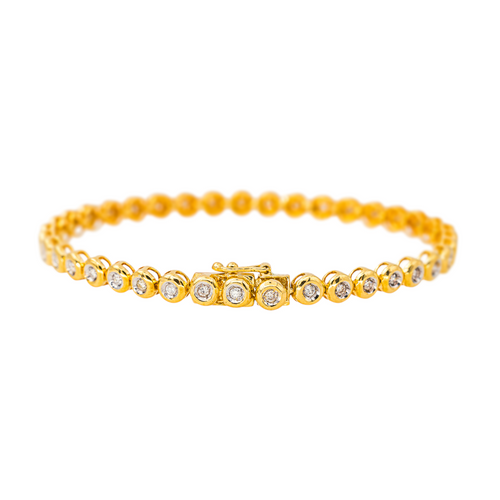 Bracelet Bracelet tennis en or jaune 18 carats et diamants 58 Facettes 4462737CN