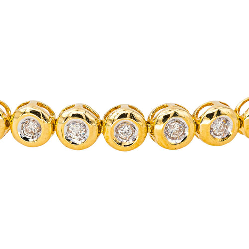 Bracelet Bracelet tennis en or jaune 18 carats et diamants 58 Facettes 4462737CN