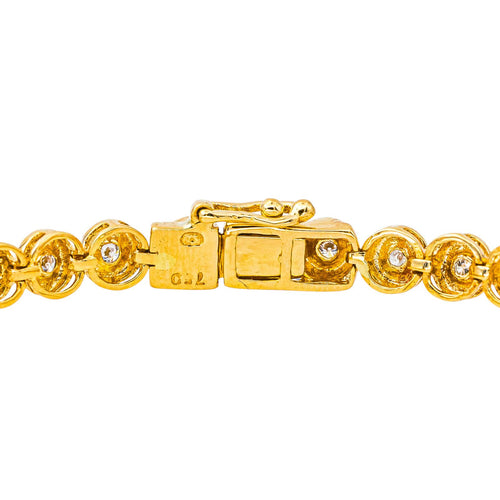 Bracelet Bracelet tennis en or jaune 18 carats et diamants 58 Facettes 4462737CN
