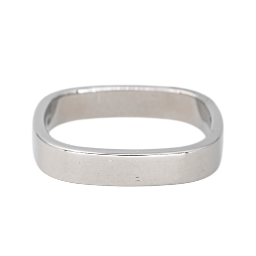 Bague 59 Dinh Van - Bague alliance carrée en or blanc 18 carats 58 Facettes 4463972CN