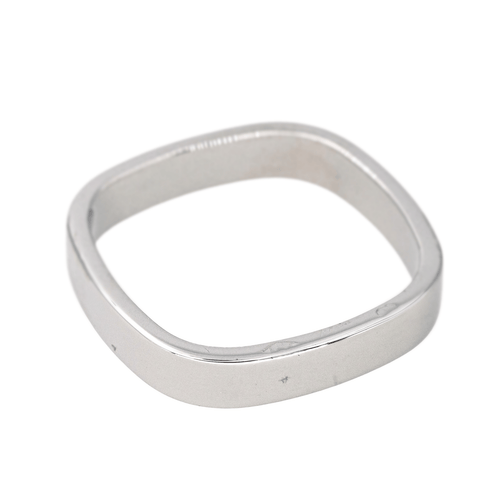 Bague 59 Dinh Van - Bague alliance carrée en or blanc 18 carats 58 Facettes 4463972CN