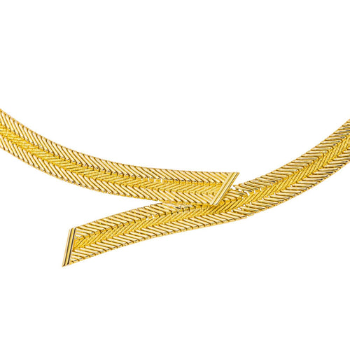 Collier Collier maille chevron en or jaune 18 carats 58 Facettes 4470155RV