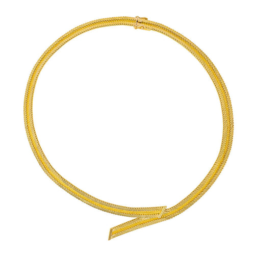 Collier Collier maille chevron en or jaune 18 carats 58 Facettes 4470155RV