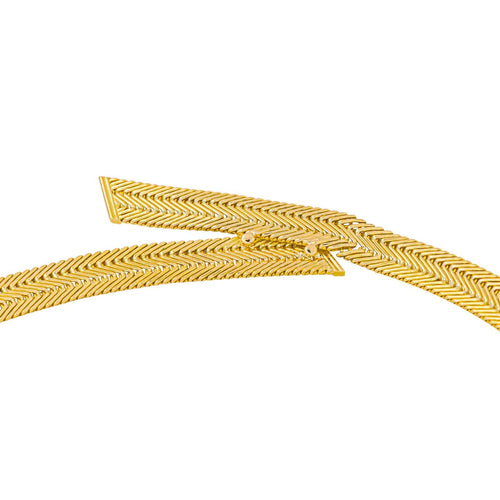 Collier Collier maille chevron en or jaune 18 carats 58 Facettes 4470155RV
