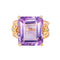 Bague 53 Bague cocktail en or jaune avec améthyste 58 Facettes 4471733CN
