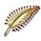 Broche Jacques Lacloche - Broche feuille sertie de rubis en or jaune 58 Facettes
