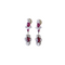 Boucles d'oreilles Longues Boucles d'Oreilles Rubis et Diamants 58 Facettes
