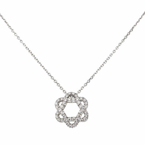 Collier Collier pendentif en or blanc 18 carats et diamants 58 Facettes 4520965RV