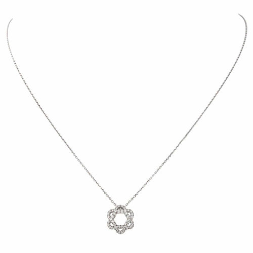 Collier Collier pendentif en or blanc 18 carats et diamants 58 Facettes 4520965RV
