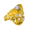 Bague 49 Bague pavée en or jaune 18 carats, diamants et perle 58 Facettes 4528518RV