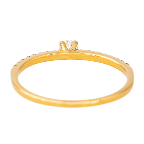 Bague 57 Bague solitaire en or jaune 18 carats et diamants 58 Facettes 4539263RV