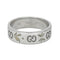 Bague 56 Gucci Icon Blossom - Bague en or blanc 18 carats émaillée 58 Facettes 4542627CN