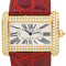 Montre Cartier Tank Divan - Montre en or jaune sertie de diamants 58 Facettes 4551671RV