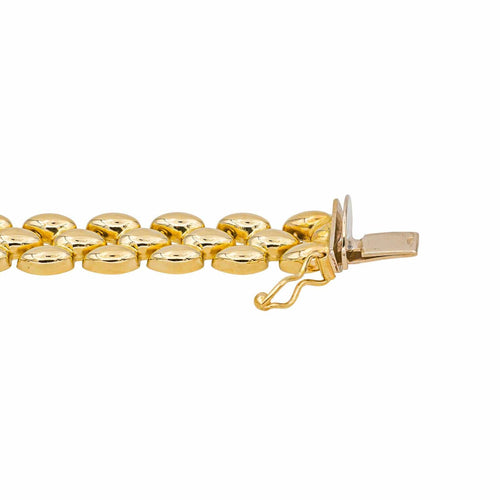 Bracelet Bracelet maille grain de riz en or jaune 18 carats 58 Facettes 4553811CN