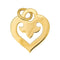 Pendentif O.J. Perrin Légendes - Pendentif cœur en or jaune 58 Facettes 4566119CN