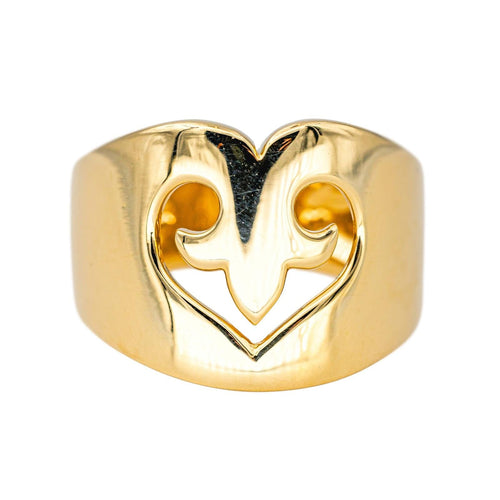 Bague 53 O.J. Perrin Cœur Légende - Bague cocktail cœur en or jaune 58 Facettes 4566120CN