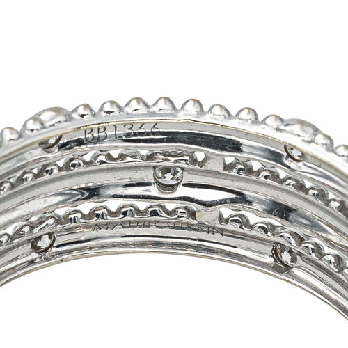Bague 53 Mauboussin Le Premier Jour - Bague bandeau en or blanc et diamants 58 Facettes 4567833RV