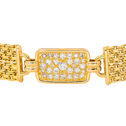 Bracelet Bracelet en or jaune 18 carats serti de diamants 58 Facettes 4568040CN
