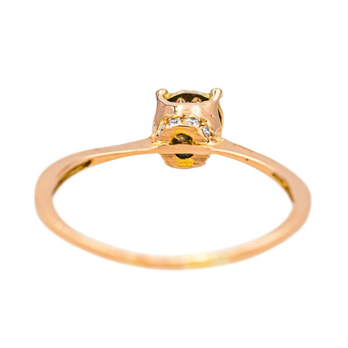 Bague 53 Bague en or rose 18 carats sertie de diamants taille brillant 58 Facettes 4570396CN