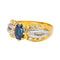 Bague 51 Bague en or jaune et blanc 18 carats saphir et diamants 58 Facettes 4573819CN