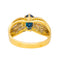 Bague 51 Bague en or jaune et blanc 18 carats saphir et diamants 58 Facettes 4573819CN