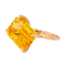 Bague 55 Bague cocktail en or rose avec citrine taille émeraude 58 Facettes 4578557RV