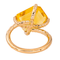 Bague 55 Bague cocktail en or rose avec citrine taille émeraude 58 Facettes 4578557RV