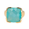 Bague 53.5 Bague en or jaune 18 carats sertie d’une calcédoine carrée 58 Facettes 4578561RV