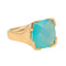 Bague 53.5 Bague en or jaune 18 carats sertie d’une calcédoine carrée 58 Facettes 4578561RV