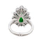 Bague 54 Bague en or blanc 18 carats avec émeraude poire et diamants 58 Facettes 4590991CN