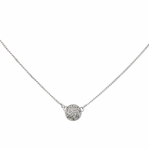 Collier Collier en or blanc 18 carats serti de diamants 58 Facettes 4599184CN