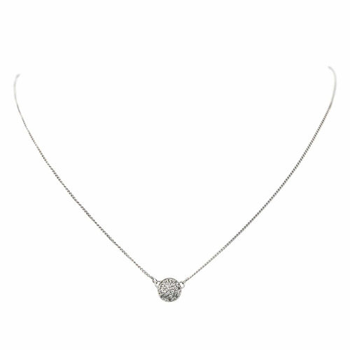 Collier Collier en or blanc 18 carats serti de diamants 58 Facettes 4599184CN