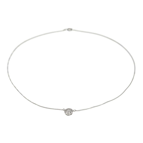 Collier Collier en or blanc 18 carats serti de diamants 58 Facettes 4599184CN