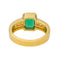 Bague 53 Bague en or jaune 18 carats avec émeraude et diamants 58 Facettes 4599349RV