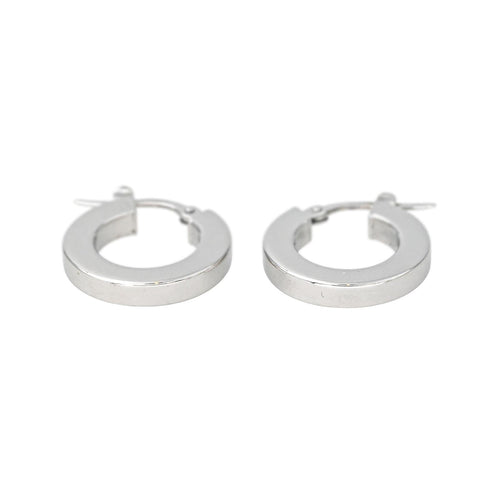 Boucles d'oreilles Créoles - Boucles d'oreilles en or blanc 18 carats 58 Facettes 4599589CN