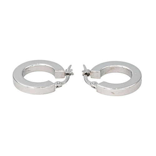 Boucles d'oreilles Créoles - Boucles d'oreilles en or blanc 18 carats 58 Facettes 4599589CN