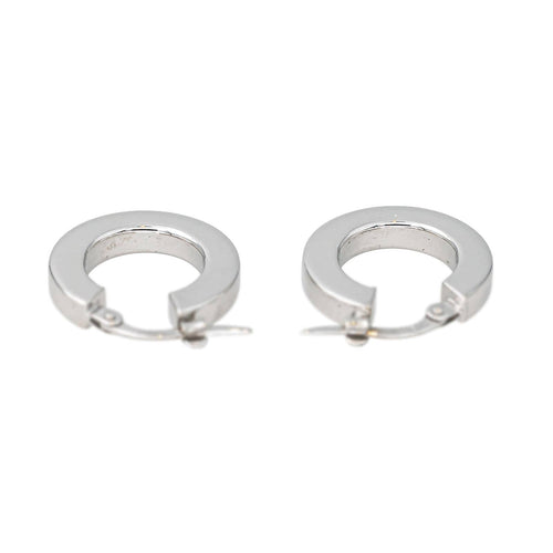 Boucles d'oreilles Créoles - Boucles d'oreilles en or blanc 18 carats 58 Facettes 4599589CN