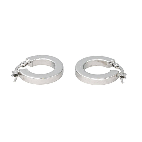 Boucles d'oreilles Créoles - Boucles d'oreilles en or blanc 18 carats 58 Facettes 4599589CN